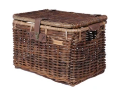 Basil Denton Rieten Fietsmand Met Deksel